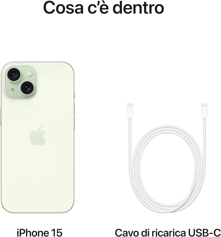 APPLE IPHONE 15 128GB VERDE 5G SMARTPHONE GREEN A16 BIONI ORIGINALE ITALIA APPLE - Immagine 3 di 3