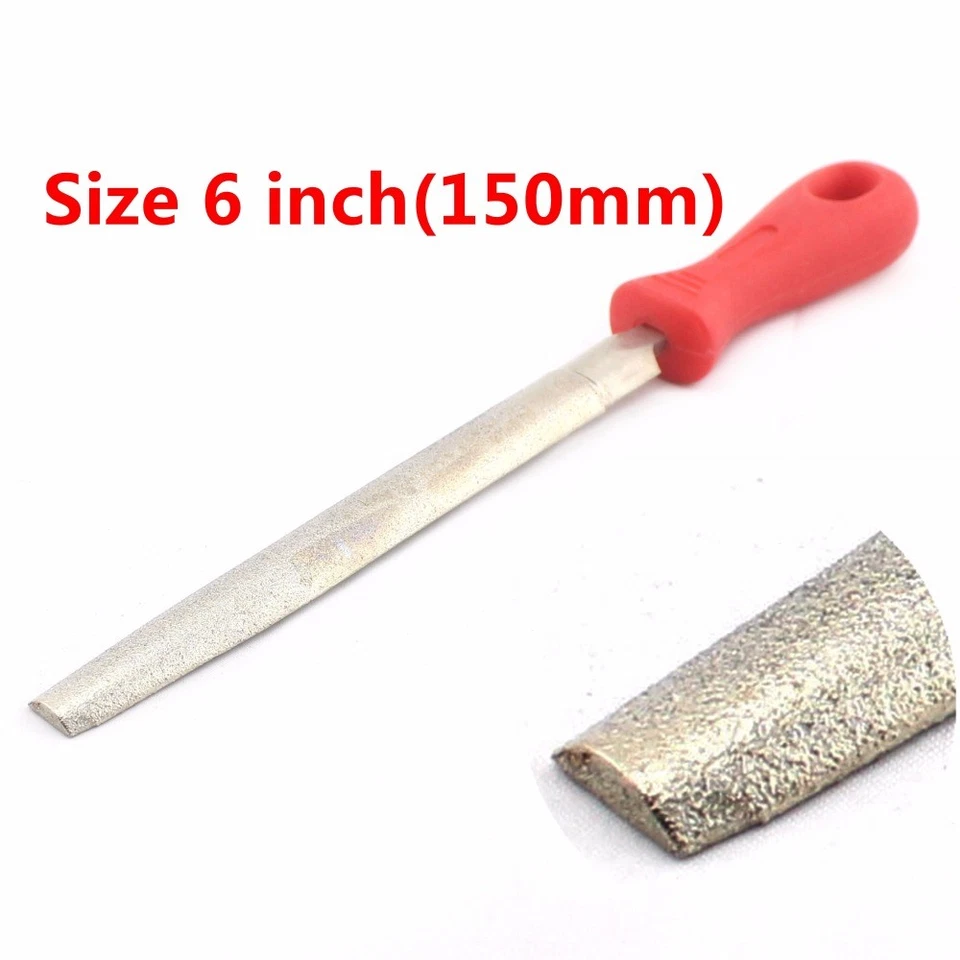 6"-12" inch Diamond File Coated HALF ROUND Files 150-300 mm Length Grit 120 - Image 4 of 4