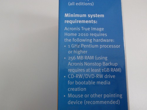 Software de recuperación de copia de seguridad de PC COMPUTADORA ACRONIS IMAGEN VERDADERA HOGAR 2010 DVD - Imagen 6 de 11