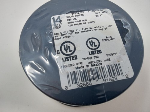 Southwire 14g Solid THHN 50 Feet Copper Red - Picture 2 of 2