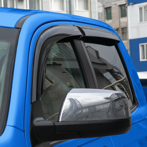Sun Rain Visors Wind Rain Guards for 2007-2021 Toyota Tundra CrewMax - Picture 5 of 8