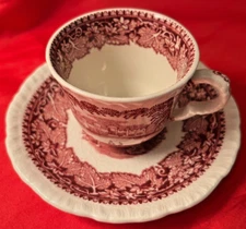 MASON'S   Vista Demitasse Cup and Saucer  PINK   New