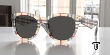 BURBERRY BE4432U 412287 Vintage Check Dark Grey 54 mm Women's Sunglasses