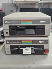 2x Clean Vintage Retro Gaming Commodore 1541 Floppy Disk Drives - POWERS ON