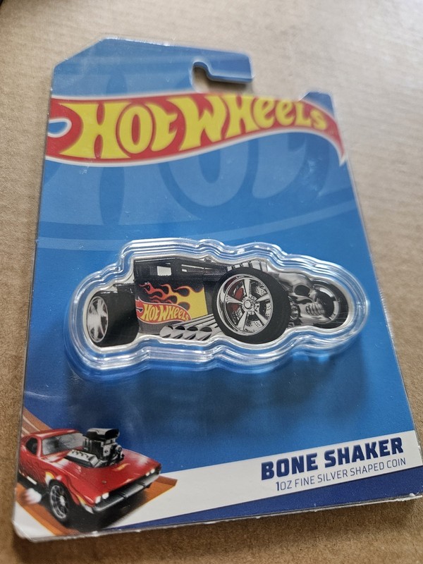 2025 PAMP 1 oz Silver- Hot Wheels™ Shaped & Colorized Coin