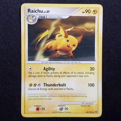Raichu 45/100 Uncommon Majestic Dawn Pokemon Heavily Played