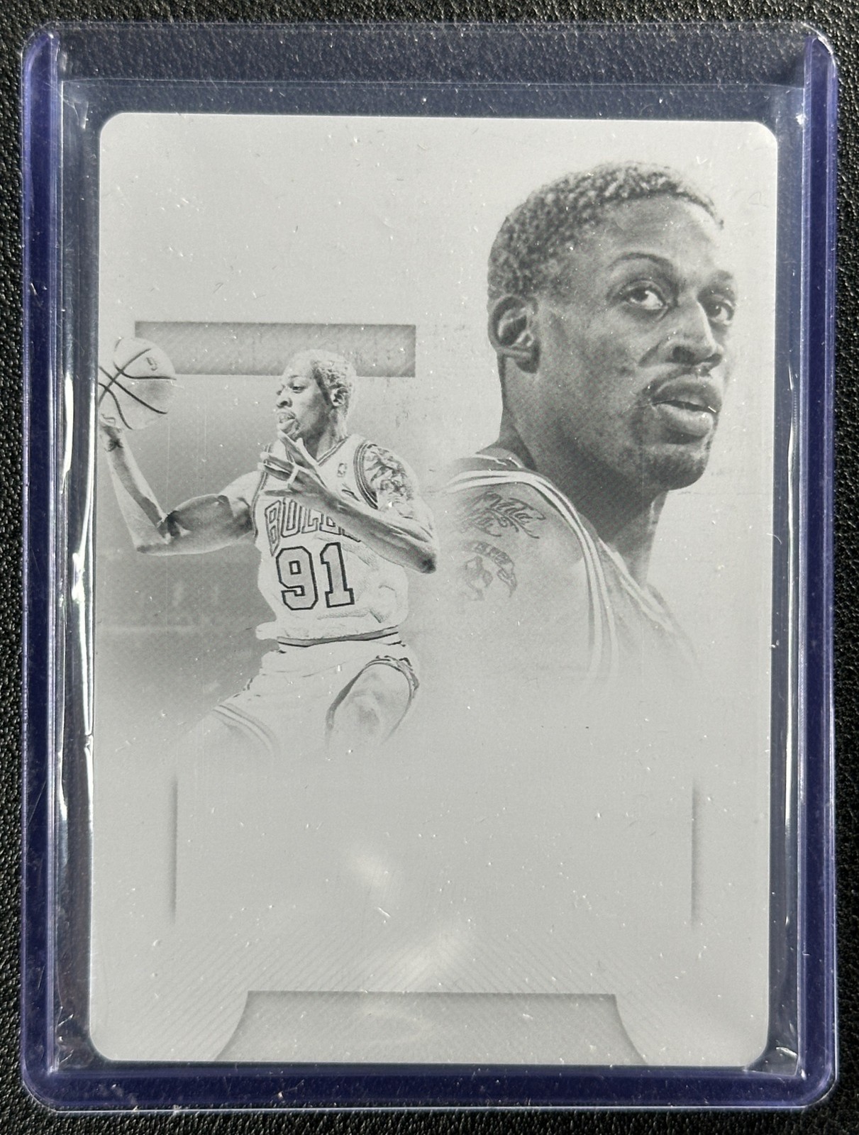 1/1 DENNIS RODMAN 2017-18 NATIONAL TREASURES #GS-DRM NBA GREATS BLACK PLATE 1/1