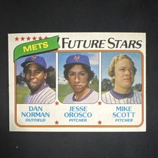 Topps 1980 Mets Future Star Jesse Orosco Mike Scott Dan Norman Rookie Card #681. rookie card picture