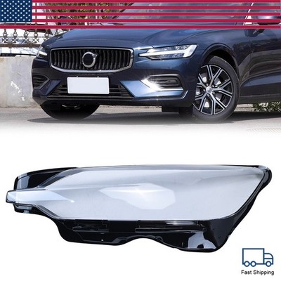 For Volvo S60 2019-24 1Pcs Driver Left Side Clear Headlight Lens Headlamp Cover