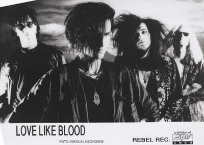 Love Like Blood Photograph Original Black And White Press Promotion Circa 1980s