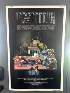 ORIGINAL VINTAGE 27x41 MOVIE POSTER 1976 LED ZEPPELIN THE SONG REMAINS THE SAME