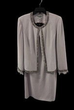 JOHN MEYER OF NORWICH beaded blazer and skirt set size 14