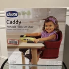 Chicco Caddy Portable Hook-On Chair For Babies And Toddlers Red NEW