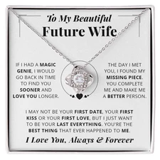 To My Beautiful Wife, Wife's Jewelry Gift, Wife's Birthday Gift, Love You Gift