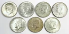 *LOT OF 7 1964 KENNEDY SILVER HALF DOLLARS* NR #C1723