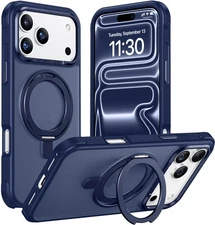 Temdan Designed Case for iPhone 17 Pro Max with 360°Rotatable Invisible Magnet