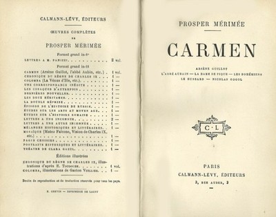 Carmen von Prosper Mérimée auf Französisch
