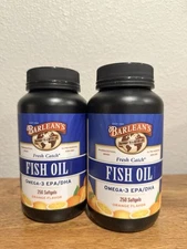 2 Barlean's Fresh Catch Orange Flavor Fish Oil 250 Softgels *Note Date*