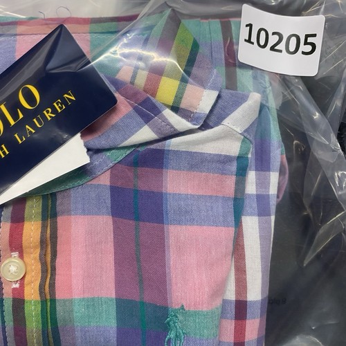 Polo Ralph Lauren Dress Youth 3 Pink Button Front Tied Plaid Short Sleeve - Picture 11 of 11