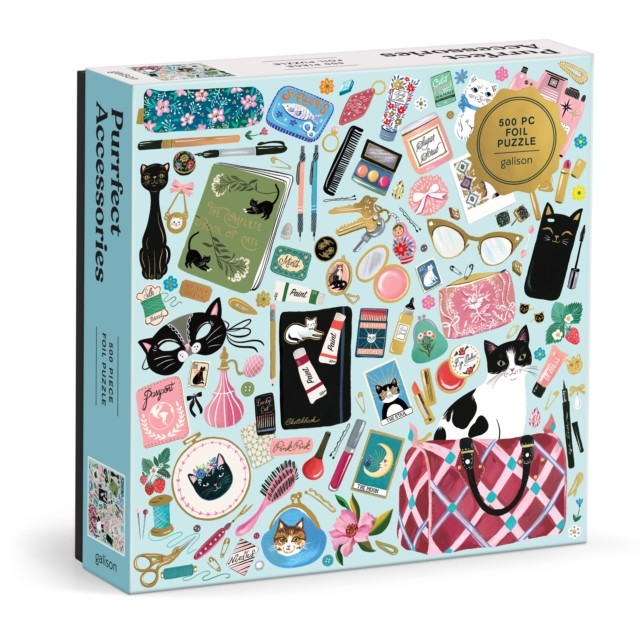 Purrfect Accessories 500 Piece Foil Puzzle by Galison (Jigsaw)