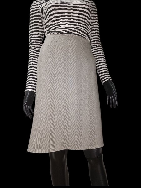 Women Armani Collezioni Skirt Grey Cotton 40 / L /