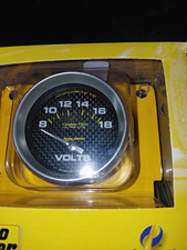 Autometer Carbon Fiber 2-58in 18v Electric Voltmeter Gauge