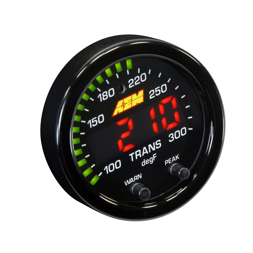 AEM 30-0302 X-SERIES WATER TRANSMISSION OIL TEMPERATURE GAUGE 100~300F / 40~150C Foto 2 de 2
