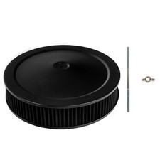 Cj Classics Air Cleaner Black Muscle Car Style With Recessed Base 14 X 3
