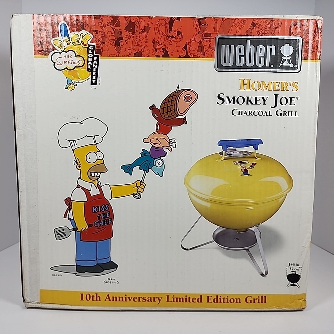 The Simpsons Homer's Smokey Joe 14" Weber Grill 10th Anniver