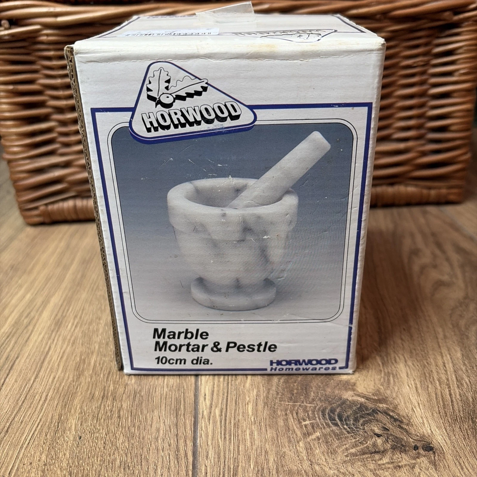 Pestle & Mortar Vintage Horwood Marble White 10cm 4" H356 Boxed