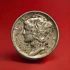 Rare 1942  Mercury Dime silver no mint mark