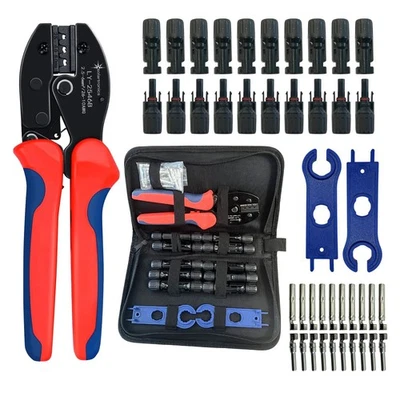 SOLARTRONICS 10 Paar Solarstecker für 4 - 6mm² Solarkabel mit Solar-Spannschlüssel und Zange