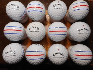 12 Callaway 2024/25 Chrome Tour X Triple Track Mint No Marks 5A Used Golf Balls