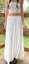 Brandy Melville Long White Skirt - one Size