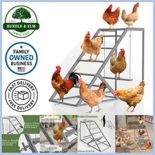 Chicken Perch with Ladder and Swing Wooden Coop Enrichment Backyard Farm