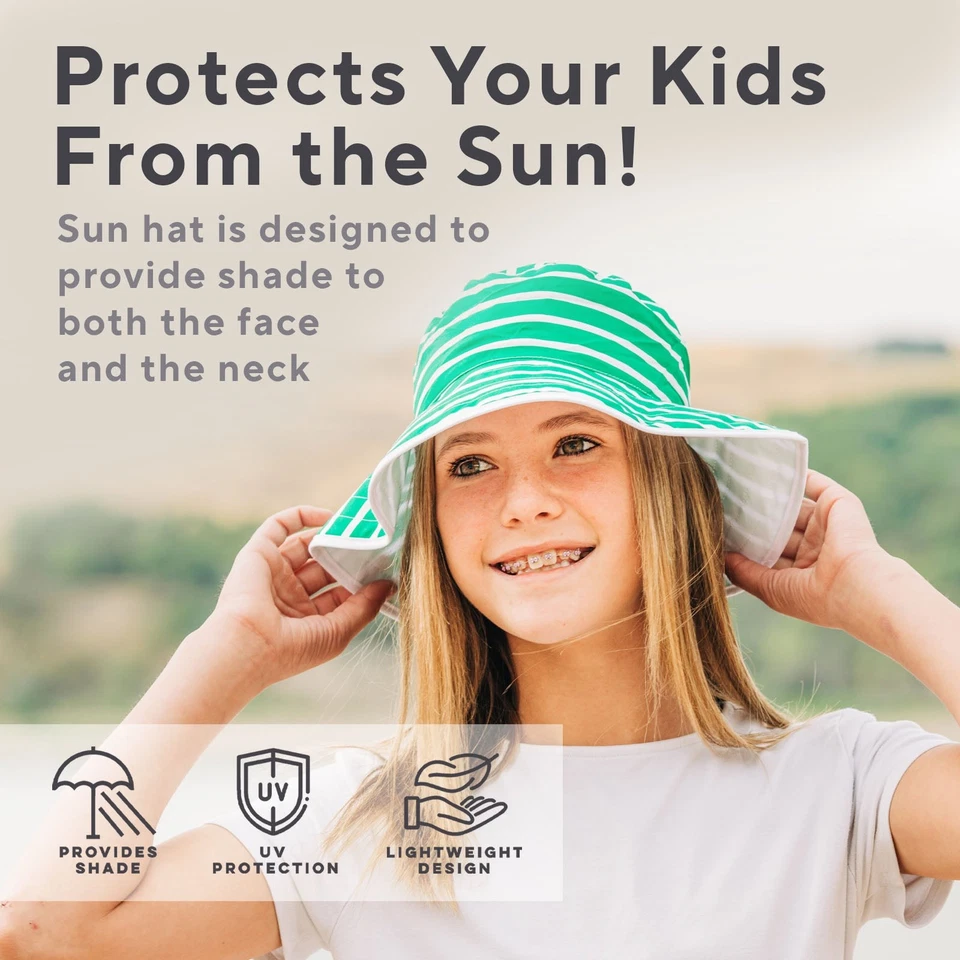 Sombreros de sol para niños con protección UPF 50+ - Reversibles UPF 50+ Foto 3 de 4