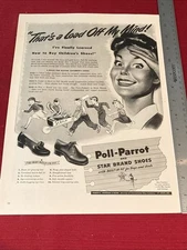 Poll-Parrot Brand Shoes by International Shoe Company St. Louis 1940’s Print Ad
