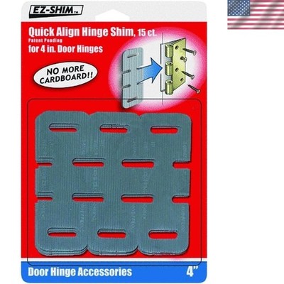 Versatile 15-Pack EZ-Shim HS400BP 4'' Hinge Shims - Perfect Door Alignment Tool