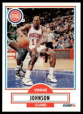 1990-91 Fleer Vinnie Johnson Detroit Pistons #57