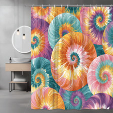 Colorful Floral Abstract Shower Curtain Boho Flower Print