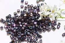 4mm Cube Toho  6-Metallic Iris Purple  28 grams # 85 Crafts Jewelry Making