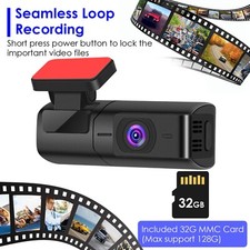 Dash Cam 2K 1080P HD Car Video Recorder Camera Night Vision with 32GB Card