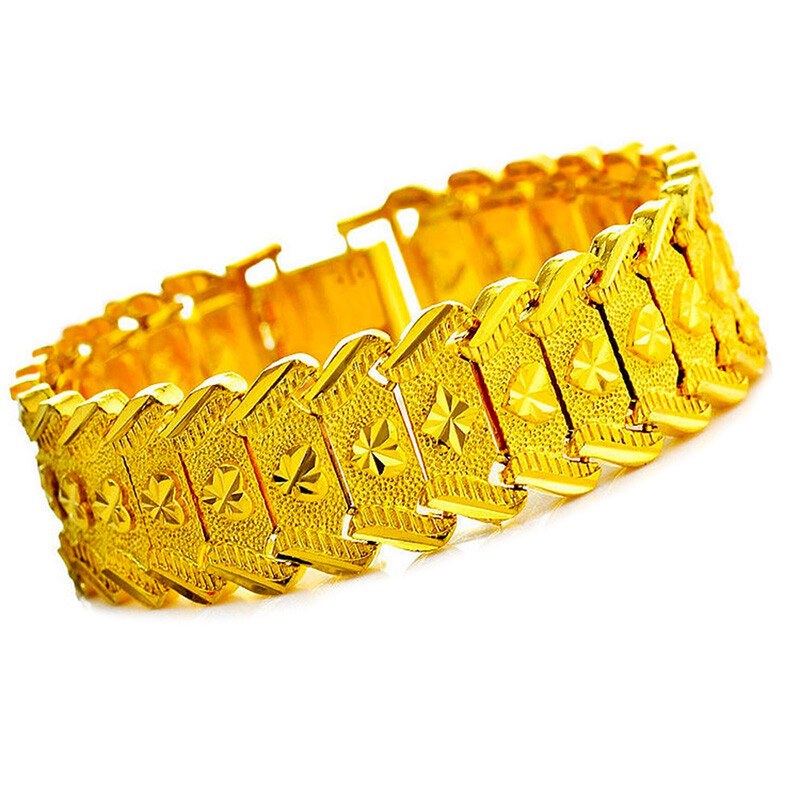 18k Gold Filled Over Silver Mens 8
