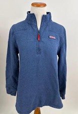 VINEYARD VINES blue cotton pullover 1/2 zip jacket Women's s