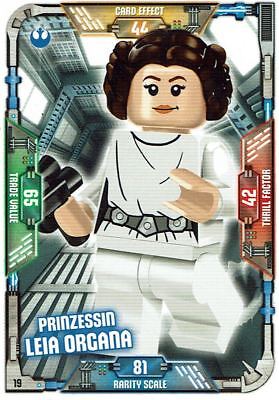 19 LEGO Star Wars Sammelkarten Serie 1 Prinzessin Leisa Organa