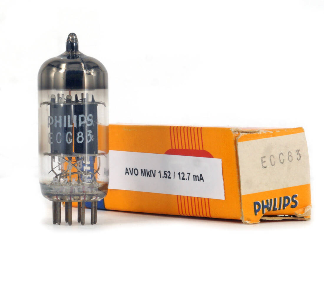 配送 PHILIPS（ムラード）ECC83 真空管 白箱付】PHILIPS□ECC83／12AX7