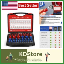 Versatile 44 PCS Thread Gauge Set with Quick Size Identification - Metric & Inch