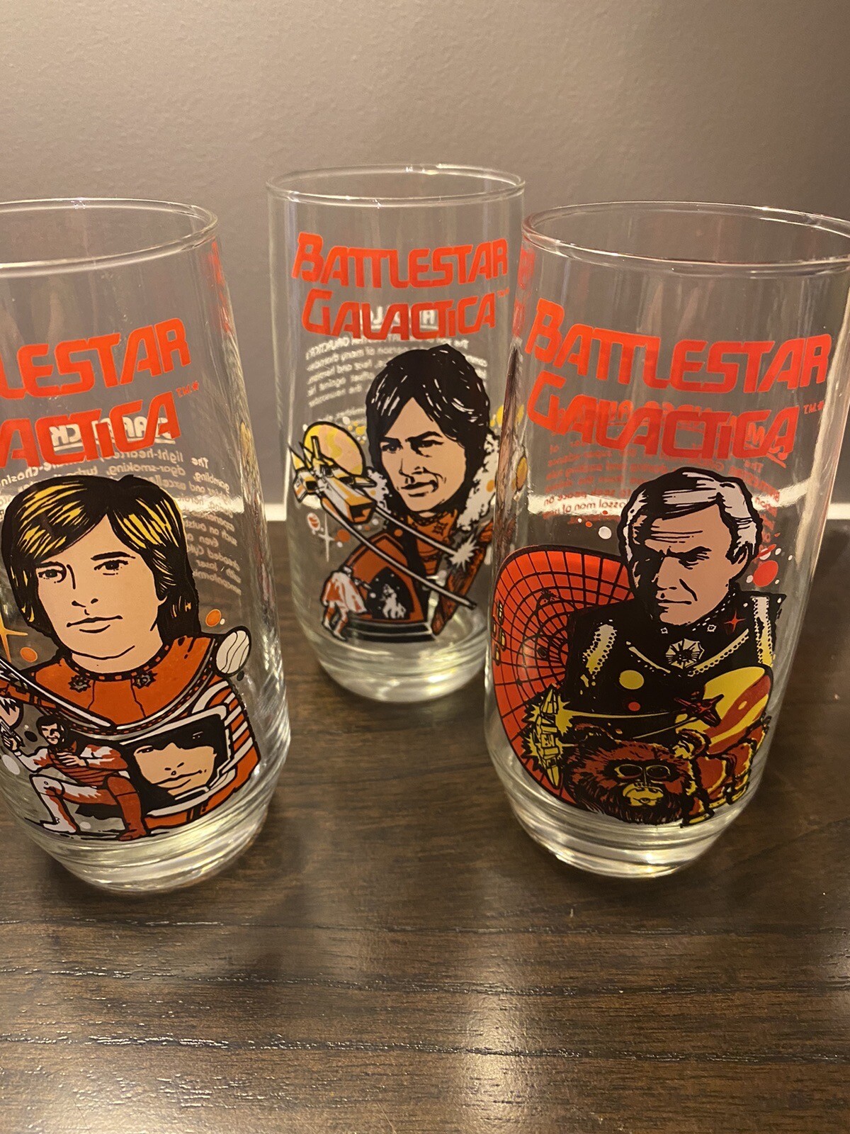 Vintage 1979 Universal Studio Battlestar Galactica Drinking Glasses eBay