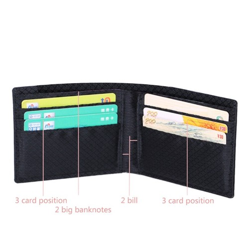 Fashion Men s Bifold RFID Blocking Carbon Fiber Wallet Holder Purse for