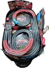 Lightning McQueen Slot Car Set Racing Track Electric 1:64 Portable Power Duel